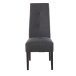 Stuhl >Elite< (2er Set) in dunkel Grau aus Stoffbezug - 47x109x65cm (BxHxT)