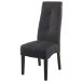 Stuhl >Elite< (2er Set) in dunkel Grau aus Stoffbezug - 47x109x65cm (BxHxT)