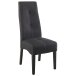 Stuhl >Elite< (2er Set) in dunkel Grau aus Stoffbezug - 47x109x65cm (BxHxT)