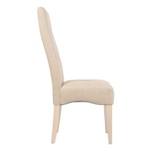 Stuhl >Elite< (2er Set) in Samtweiss aus Stoffbezug - 47x109x65cm (BxHxT)