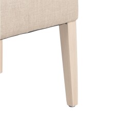 Stuhl >Elite< (2er Set) in Samtweiss aus Stoffbezug - 47x109x65cm (BxHxT)