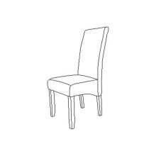 Esszimmerstuhl >Sagua< (2er Set) in Samtweiss - 47x108x65 (BxHxT)