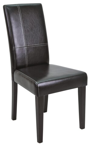 Esszimmerstuhl >Guevara< (2er Set) in Braun/matt Schwarz - 45x95x58 (BxHxT)