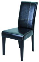 Esszimmerstuhl >Guevara< (2er Set) in Braun/matt Schwarz - 45x95x58 (BxHxT)
