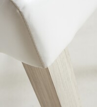 Esszimmerstuhl >Guevara< (2er Set) in matt Weiss aus Stoff, Polyurethan - 45x95x58 (BxHxT)