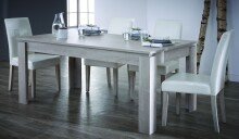 Esszimmerstuhl >Guevara< (2er Set) in matt Weiss aus Stoff, Polyurethan - 45x95x58 (BxHxT)