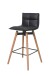 Barhocker >Prim< in matt Schwarz aus Schaumstoff/PU - 50x97x50cm (BxHxT)