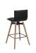 Barhocker >Prim< in matt Schwarz aus Schaumstoff/PU - 50x97x50cm (BxHxT)