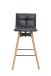 Barhocker >Prim< in matt Schwarz aus Schaumstoff/PU - 50x97x50cm (BxHxT)