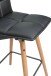 Barhocker >Prim< in matt Schwarz aus Schaumstoff/PU - 50x97x50cm (BxHxT)
