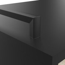 Küchenwagen >Indus< in Sonoma eiche/schwarz - 78x79x40cm (BxHxT)