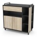 Küchenwagen >Indus< in Sonoma eiche/schwarz - 78x79x40cm (BxHxT)