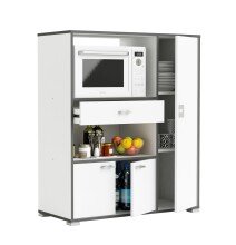 Beistellschrank >Buzz< in Matt weiss - 90x107x40cm...