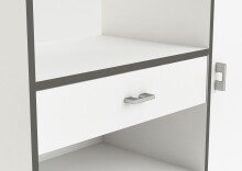 Beistellschrank >Buzz< in Matt weiss - 90x107x40cm (BxHxT)