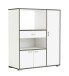 Beistellschrank >Buzz< in Matt weiss - 90x107x40cm (BxHxT)