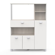 Buffet >Basilic< in Akazie/matt weiss - 99x132x42cm (BxHxT)