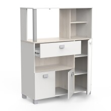 Buffet >Basilic< in Akazie/matt weiss - 99x132x42cm (BxHxT)