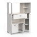 Buffet >Basilic< in Akazie/matt weiss - 99x132x42cm (BxHxT)