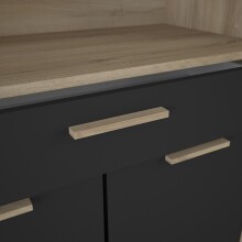 Beistellschrank >Dolce< in Kronberg / schwarz - 83x176x40cm (BxHxT)