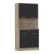 Beistellschrank >Dolce< in Kronberg / schwarz - 83x176x40cm (BxHxT)