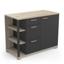 Unterschrank >Atelier< in Kronberg / schwarz  - 120x92x60cm (BxHxT)