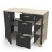 Unterschrank >Atelier< in Kronberg / schwarz  - 120x92x60cm (BxHxT)