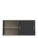 Wandhängeschrank >Atelier< in Kronberg / schwarz  - 120x60x40cm (BxHxT)