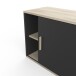 Wandhängeschrank >Atelier< in Kronberg / schwarz  - 120x60x40cm (BxHxT)