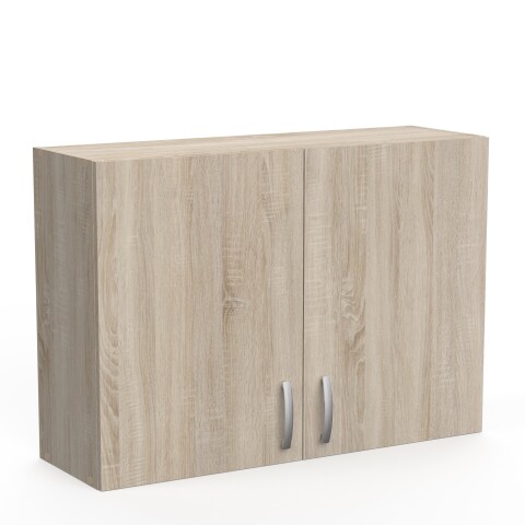 Wandhängeschrank >Paprika< in SONOMA EICHE/BETON     - 100x70x30cm (BxHxT)