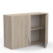 Wandhängeschrank >Paprika< in SONOMA EICHE/BETON     - 100x70x30cm (BxHxT)