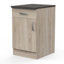 Wandhängeschrank >Paprika< in SONOMA EICHE/BETON     - 50x85x60cm (BxHxT)
