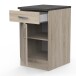Wandhängeschrank >Paprika< in SONOMA EICHE/BETON     - 50x85x60cm (BxHxT)