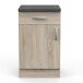 Wandhängeschrank >Paprika< in SONOMA EICHE/BETON     - 50x85x60cm (BxHxT)