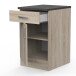 Wandhängeschrank >Paprika< in SONOMA EICHE/BETON     - 50x85x60cm (BxHxT)