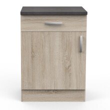 Unterschrank >Paprika< in SONOMA EICHE/BETON     -...