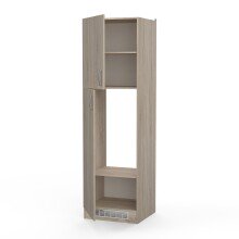 Hochschrank >Paprika< in SONOMA EICHE/BETON - 60x207x60cm (BxHxT)