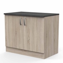 Unterschrank >Paprika< in SONOMA EICHE/BETON - 100x85x60cm (BxHxT)