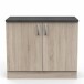 Unterschrank >Paprika< in SONOMA EICHE/BETON - 100x85x60cm (BxHxT)