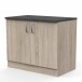Unterschrank >Paprika< in SONOMA EICHE/BETON - 100x85x60cm (BxHxT)