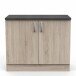 Unterschrank >Paprika< in SONOMA EICHE/BETON - 100x85x60cm (BxHxT)