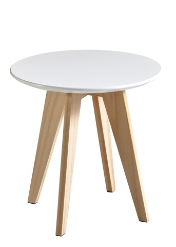 Couchtisch >Rondo< in Weiß aus MDF - 40x40x40cm (BxHxT)