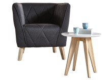 Couchtisch >Rondo< in Weiß aus MDF -...