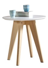 Couchtisch >Rondo< in Weiß aus MDF - 40x40x40cm (BxHxT)