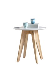 Couchtisch >Rondo< in Weiß aus MDF - 40x40x40cm (BxHxT)