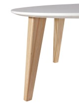 Couchtisch >Round< in Weiß aus MDF - 78x78x35cm (BxHxT)