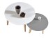 Couchtisch >Round< in Weiß aus MDF - 78x78x35cm (BxHxT)