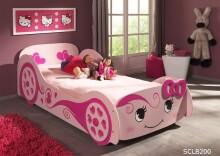 Autobett >Autobett< in Rosa aus MDF -...