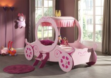 Autobett >Autobett< in Rosa aus MDF -...