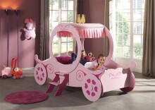 Autobett >Autobett< in Rosa aus MDF - 240x167,8x168cm (BxHxT)