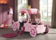 Autobett >Autobett< in Rosa aus MDF - 240x167,8x168cm (BxHxT)